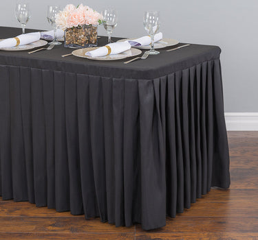 Bargain 4 ft. Fitted Table Skirt Black