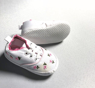 Pink Posies Baby Sneakers