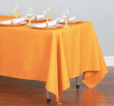 Bargain 70 x 120 in. Rectangular Polyester Tablecloth Orange