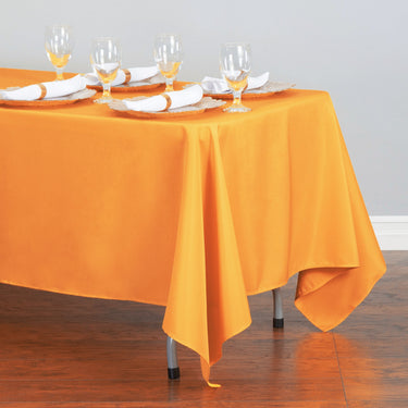 Bargain 70 x 120 in. Rectangular Polyester Tablecloth Orange