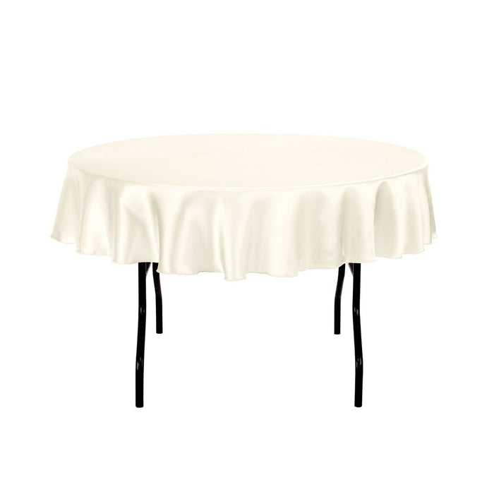 70 in. Round Satin Tablecloth (20 Colors)
