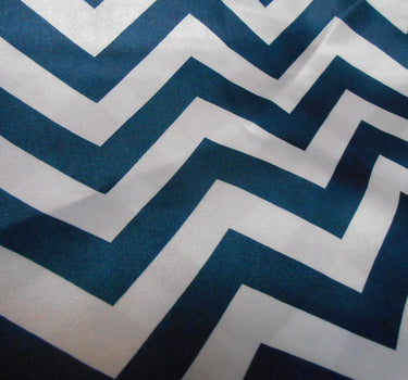Bargain 72 in. Square Chevron Satin Overlay Navy Blue