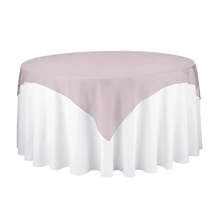 72 in. Square Organza Overlay Eggplant