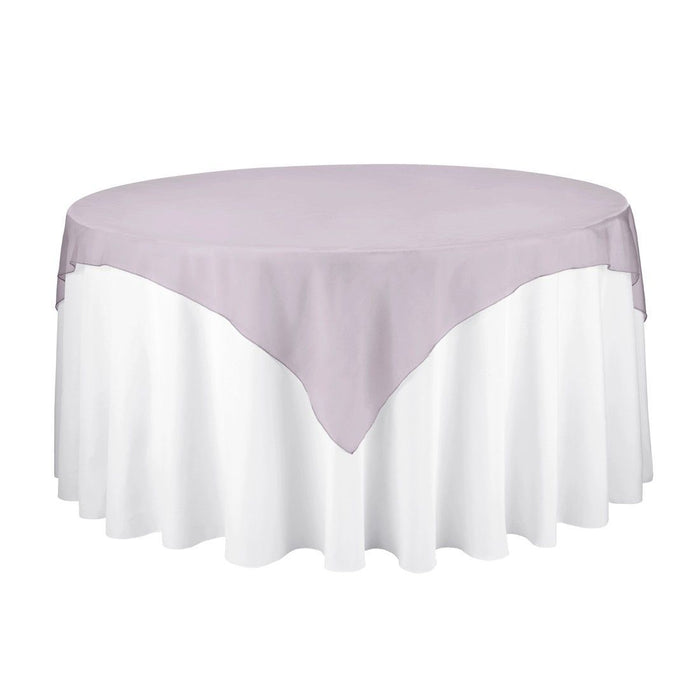 72 in. Square Organza Overlay Purple