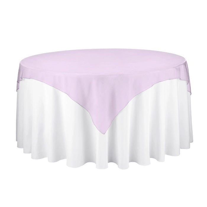 72 in. Square Organza Overlay Lavender