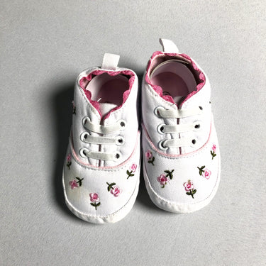 Pink Posies Baby Sneakers