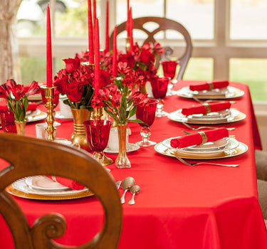 90 X 132 in. Rectangular with Round Corners Polyester Tablecloth