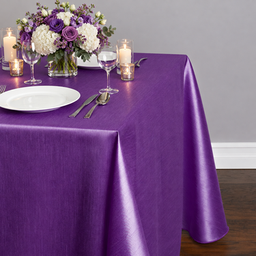 90 X 156 in. Rectangular Shantung Silk Tablecloth (12 Colors)