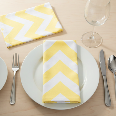 19 X 19 in. Chevron Cotton Napkins 4/Pack (12 Colors)