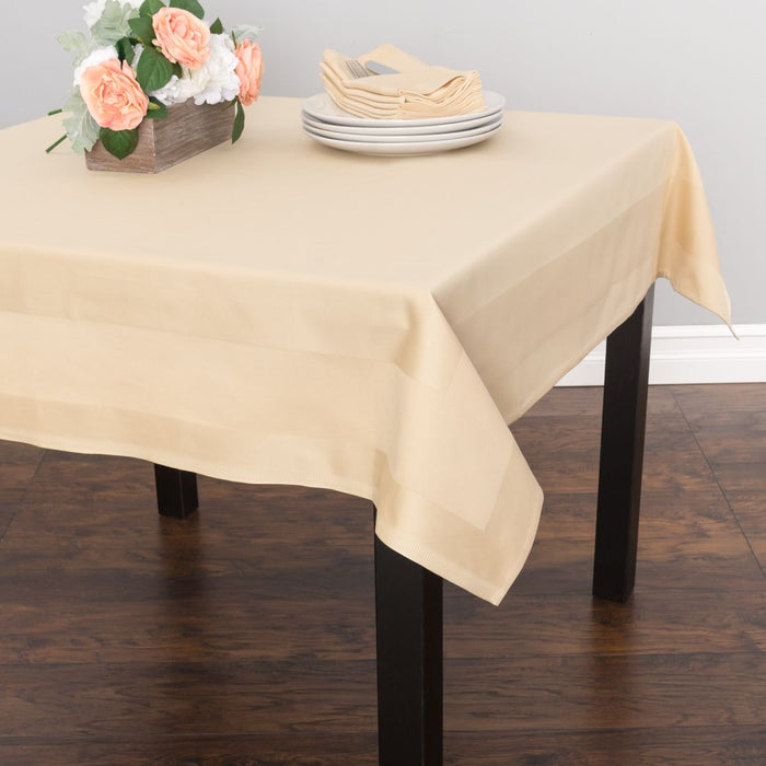 Bargain 54 in. Satin Band Square Cotton Tablecloth (7 Colors)