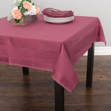 Bargain 54 in. Satin Band Square Cotton Tablecloth (2 Colors)