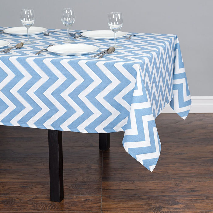 Bargain  60 x 84 in. Rectangular Chevron Cotton Tablecloth (14 Colors)