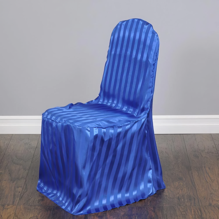 Bargain Striped Satin Banquet Chair Cover (5 Colors)