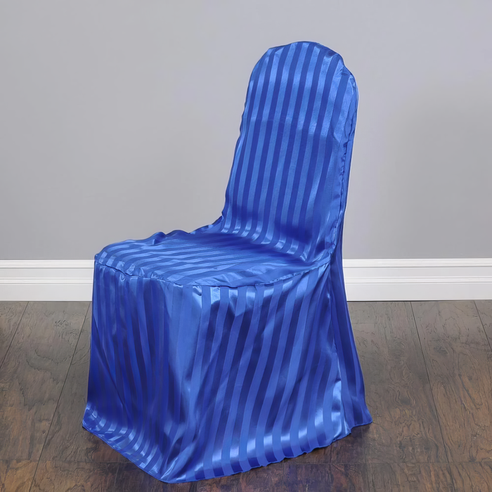 Striped Satin Banquet Chair Cover (5 Colors)