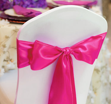 Bargain Satin Sash Fuchsia (10 Pack)