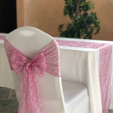 10/Pack Metallic Web Mesh Chair Cover Sash/Runner (5 Colors)