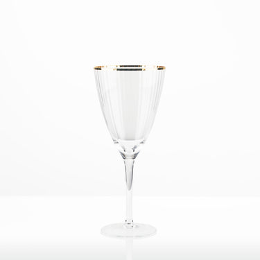Gold Rim Wine Glasses - case of 24