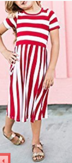 Kid Stripped Dress (4 Colors)