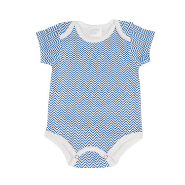 Blue Chevron Onesie 6 Month