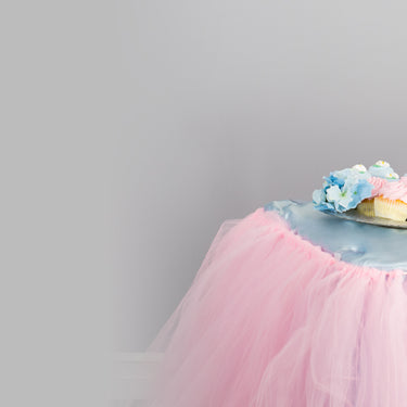 17 ft. Tulle Tutu Table Skirt (11 Colors)