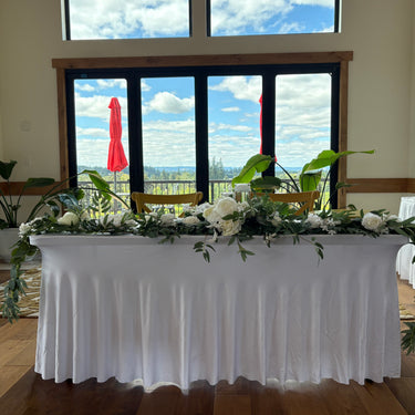 6 ft. Rectangular Wavy Stretch Table Cover (2 Colors)