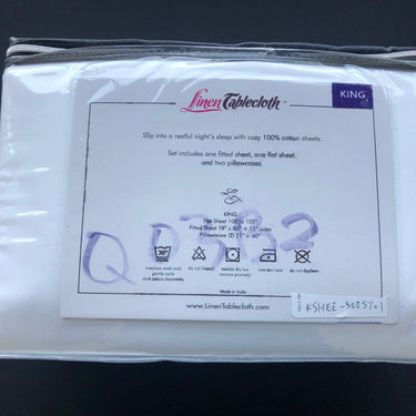 Hotel Selection 500 Thread Count Cotton White Sheet Set -King Size