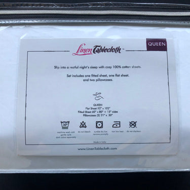 Hotel Selection 500 Thread Count Cotton White Sheet Set -Queen Size