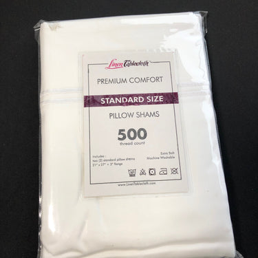 Hotel Selection  500 Thread Count Cotton White Standard Pillow Sham 2/Pack