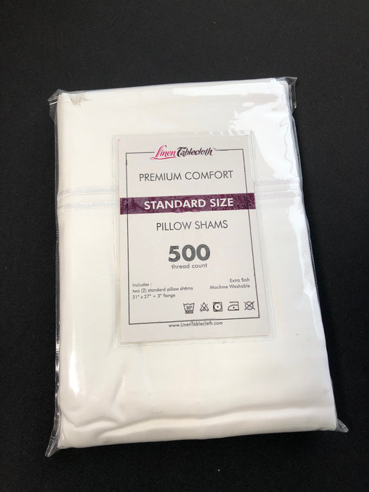 Hotel Selection  500 Thread Count Cotton White Standard Pillow Sham