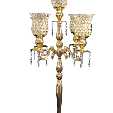 40 in. Gold Crystal Candelabra
