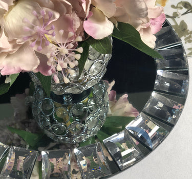 Square Gemmed Mirror Charger Plate 4/Pack