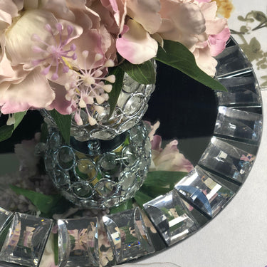 Square Gemmed Mirror Charger Plate 4/Pack