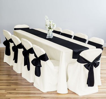 90 X 156 in. Rectangular with Round Corners Polyester Tablecloth