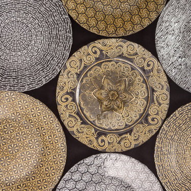 13 in. Camellia Blossom Glass Charger Plate 4/Pack (2 Colors)