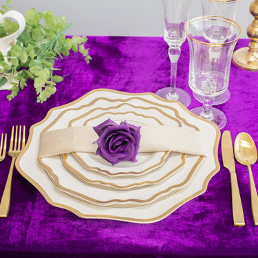 5-Piece Flat Handled Silverware Set Gold