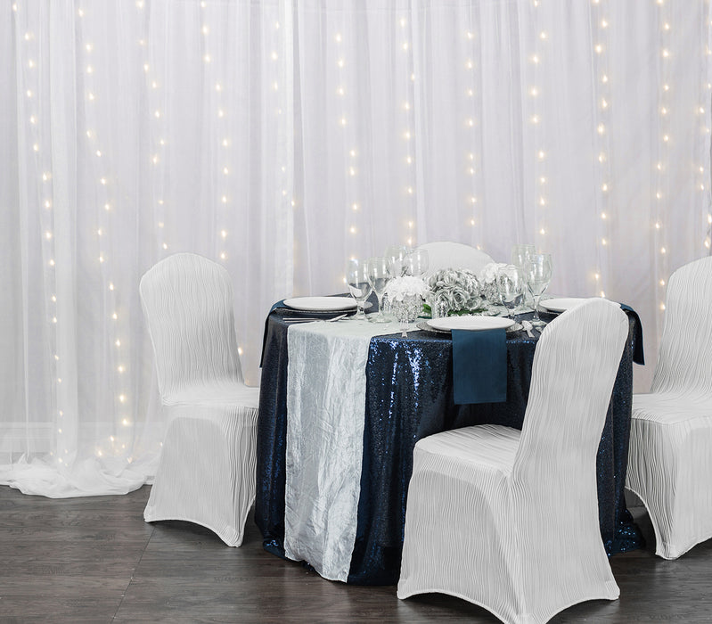 10 ft. White Starlight Backdrop with Warm White LEDs