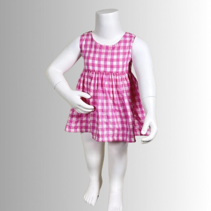 Baby Pink Plaid Dress