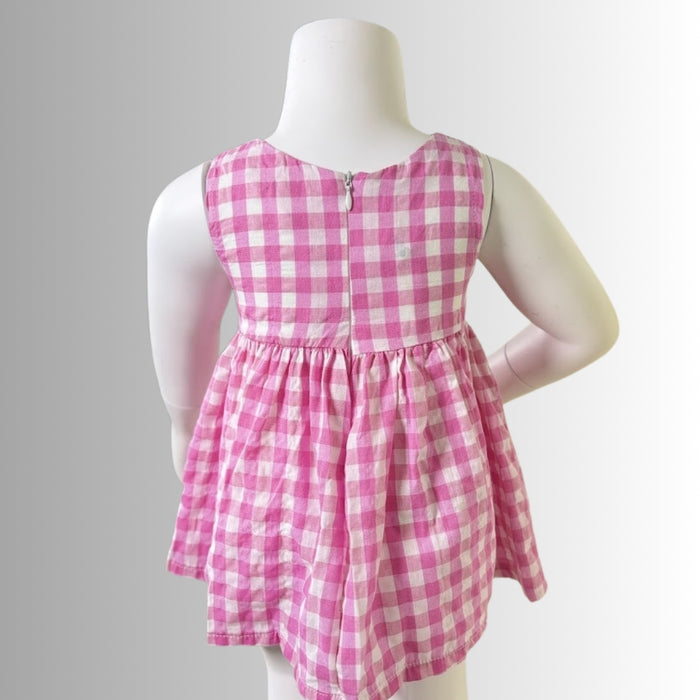 Baby Pink Plaid Dress