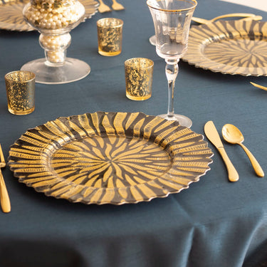 5-Piece Curved Silverware Set Gold