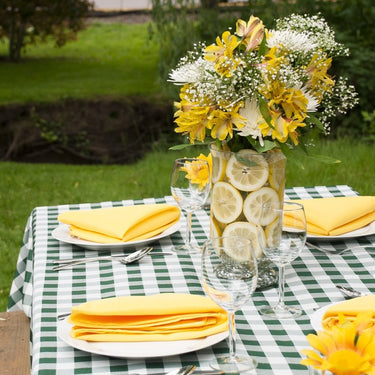 70 in. Square Polyester Tablecloth Checkered