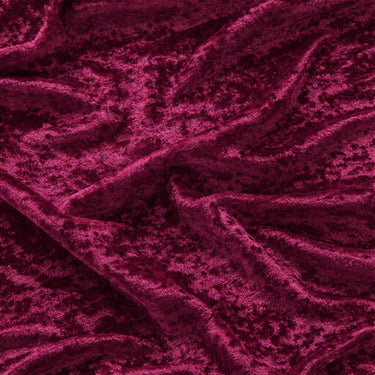 Bargain 120 Inch Round Crushed Velvet Tablecloth Burgundy