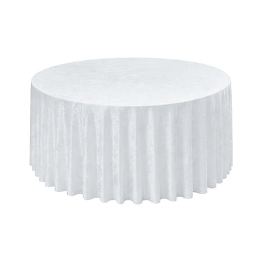 120 Inch Round Crushed Velvet Tablecloth (6 Colors)