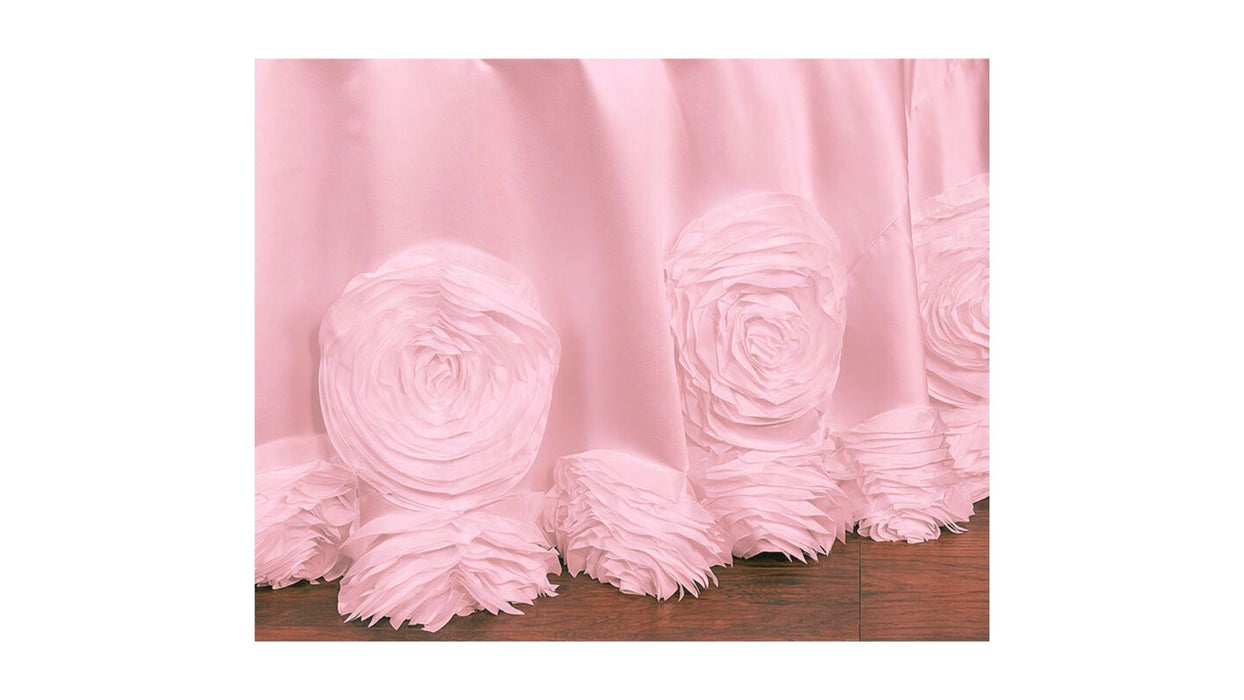 Bargain 90 x 156 in.  Taffeta Rosette Tablecloth