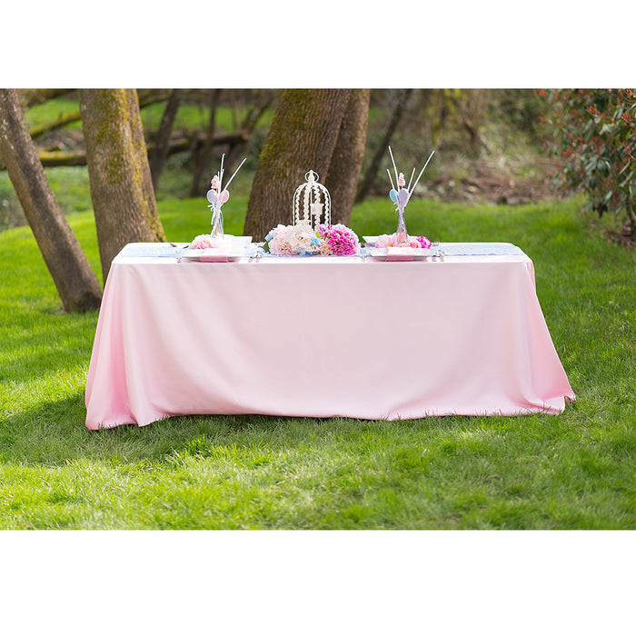 90 X 132 in. Rectangular with Round Corners Polyester Tablecloth (20 Colors)