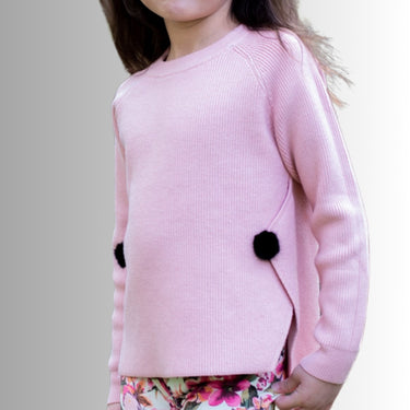 Girls Pom-Pom Sweater (4 Colors)