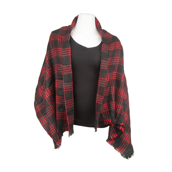 Plaid Check Scarf Red/Black