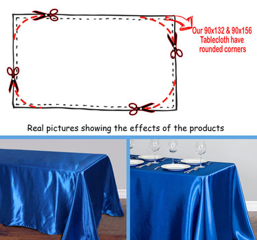 Bargain 90 X 132 In. Rectangular Polyester Tablecloth Hunter Green