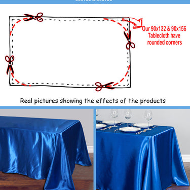 Bargain 90 X 132 In. Rectangular Polyester Tablecloth Hunter Green