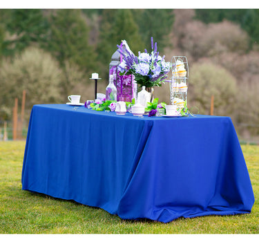90 X 132 in. Rectangular with Round Corners Polyester Tablecloth