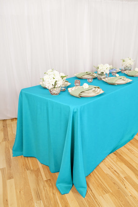 90 X 132 in. Rectangular with Round Corners Polyester Tablecloth (20 Colors)